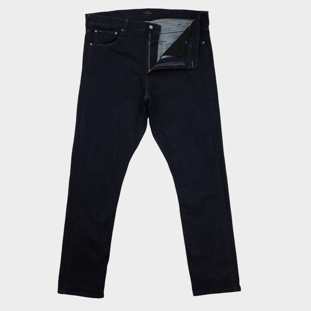 Polo Ralph Lauren Mens Dark Wash Stretch Denim Jeans Blue 40T x 36 Tall